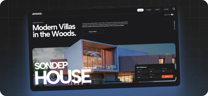 Modern Villas — residential real estate listing page
