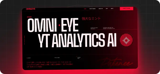 OmniEye — YouTube analytics AI landing page